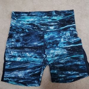 Train Times spandex shorts